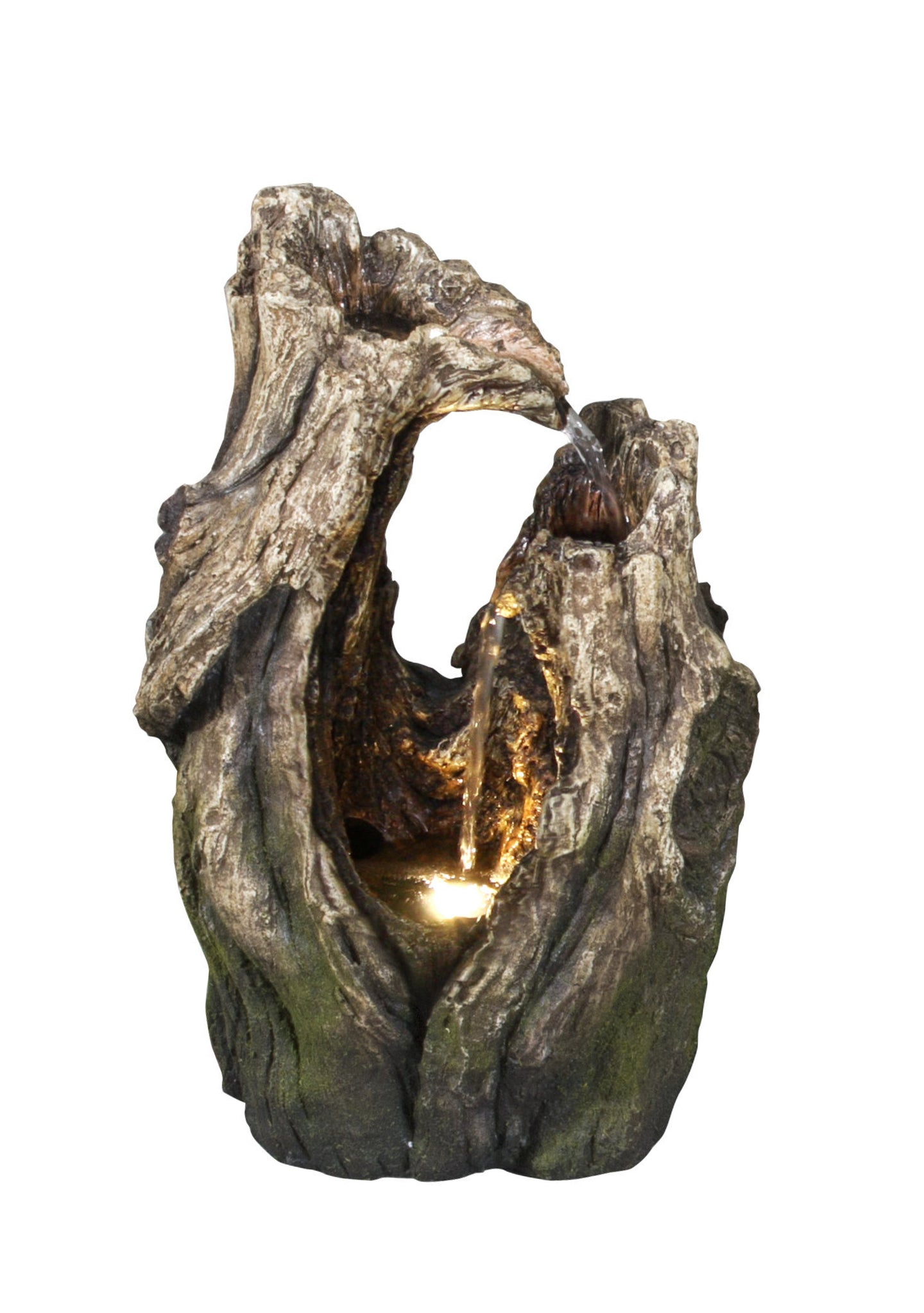 Tree Trunk Fountain W/LED