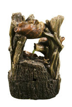 Load image into Gallery viewer, Tree Trunk Fountain W/3 Leaves &amp; LED

