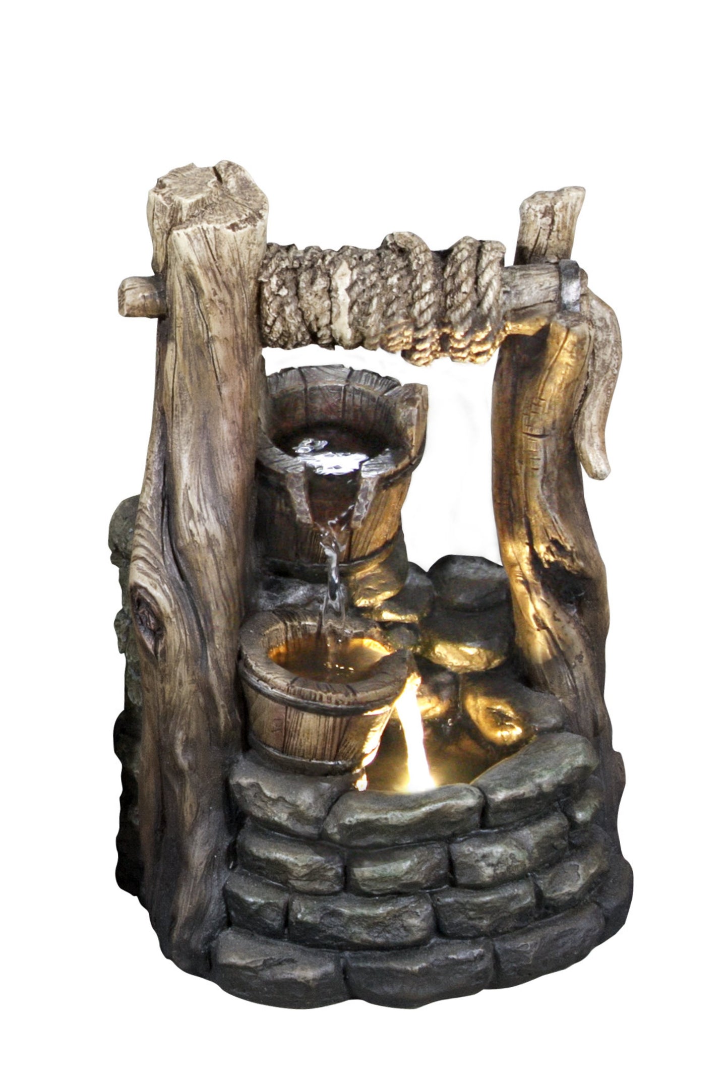 Well Fountain W/2 Buckets & LED