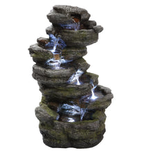 Load image into Gallery viewer, Multi Level Rock Fountain W/LED
