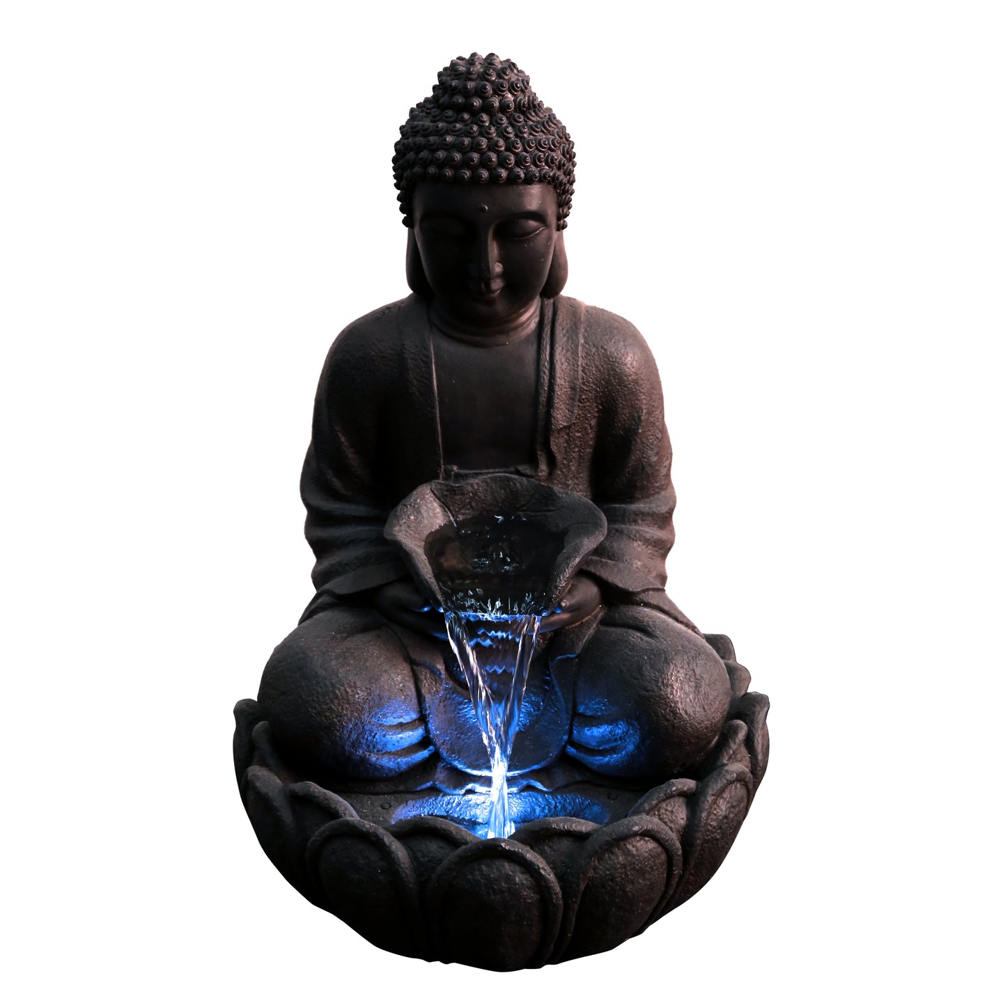 Meditating Buddha Fountain with LED