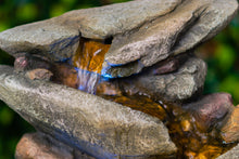 Load image into Gallery viewer, Multi-Level Stone Fountain with LED Lights
