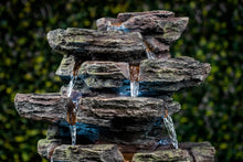 Load image into Gallery viewer, Multi-Level Stone Fountain with 9 LED Lights
