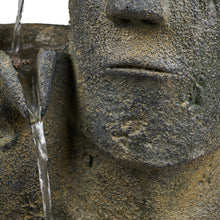 Load image into Gallery viewer, Easter Island Heads Fountain with 2 LEDs
