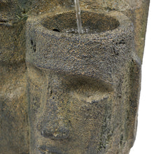 Load image into Gallery viewer, Easter Island Heads Fountain with 2 LEDs
