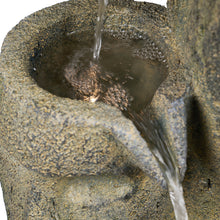 Load image into Gallery viewer, Easter Island Heads Fountain with 2 LEDs

