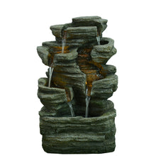Load image into Gallery viewer, Multi-Level Rock Fountain W/4 Ww LEDs
