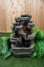 Load image into Gallery viewer, Multi-Level Rock Fountain W/4 Ww LEDs
