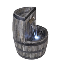 Load image into Gallery viewer, Whiskey Barrel Fountain And Planter with Wt LED
