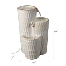 Load image into Gallery viewer, 79586-03-IV -  Ivory Ceramic Fountain - Elegance in Simplicity, No Lights HI-LINE GIFT
