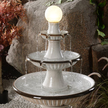 Load image into Gallery viewer, 79586-06-IV -  3 Tier Ceramic Fountain with Lights - Ivory Elegance HI-LINE GIFT
