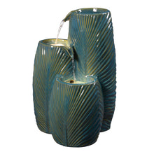Load image into Gallery viewer, Ceramic Tiered Leaf Cascade Fountain
