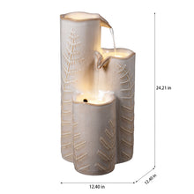 Load image into Gallery viewer, LED Triple Column Ceramic Fountain
