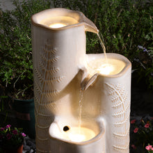 Load image into Gallery viewer, LED Triple Column Ceramic Fountain
