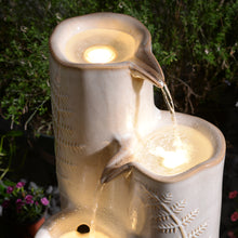 Load image into Gallery viewer, LED Triple Column Ceramic Fountain
