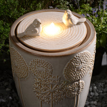 Load image into Gallery viewer, LED Ceramic Bird &amp; Dandelion Fountain
