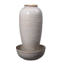 Load image into Gallery viewer, LED Ceramic Ribbed Vase Fountain
