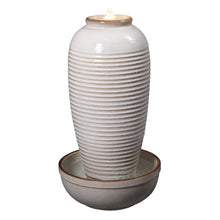 Load image into Gallery viewer, LED Ceramic Ribbed Vase Fountain
