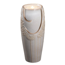 Load image into Gallery viewer, LED Tall Ceramic Floral Cascade Fountain
