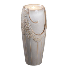 Load image into Gallery viewer, LED Tall Ceramic Floral Cascade Fountain
