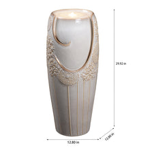 Load image into Gallery viewer, LED Tall Ceramic Floral Cascade Fountain
