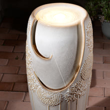 Load image into Gallery viewer, LED Tall Ceramic Floral Cascade Fountain
