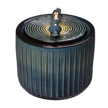 Load image into Gallery viewer, LED 2-Tier Ceramic Bird Bath Fountain
