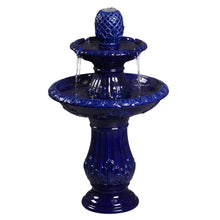Load image into Gallery viewer, LED 2-Tier Ceramic Pedestal Fountain
