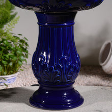 Load image into Gallery viewer, LED 2-Tier Ceramic Pedestal Fountain
