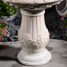 Load image into Gallery viewer, LED 2-Tier Ceramic Pedestal Fountain
