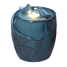 Load image into Gallery viewer, Ceramic Tabletop Double Bird Bubbler Fountain
