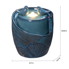Load image into Gallery viewer, Ceramic Tabletop Double Bird Bubbler Fountain
