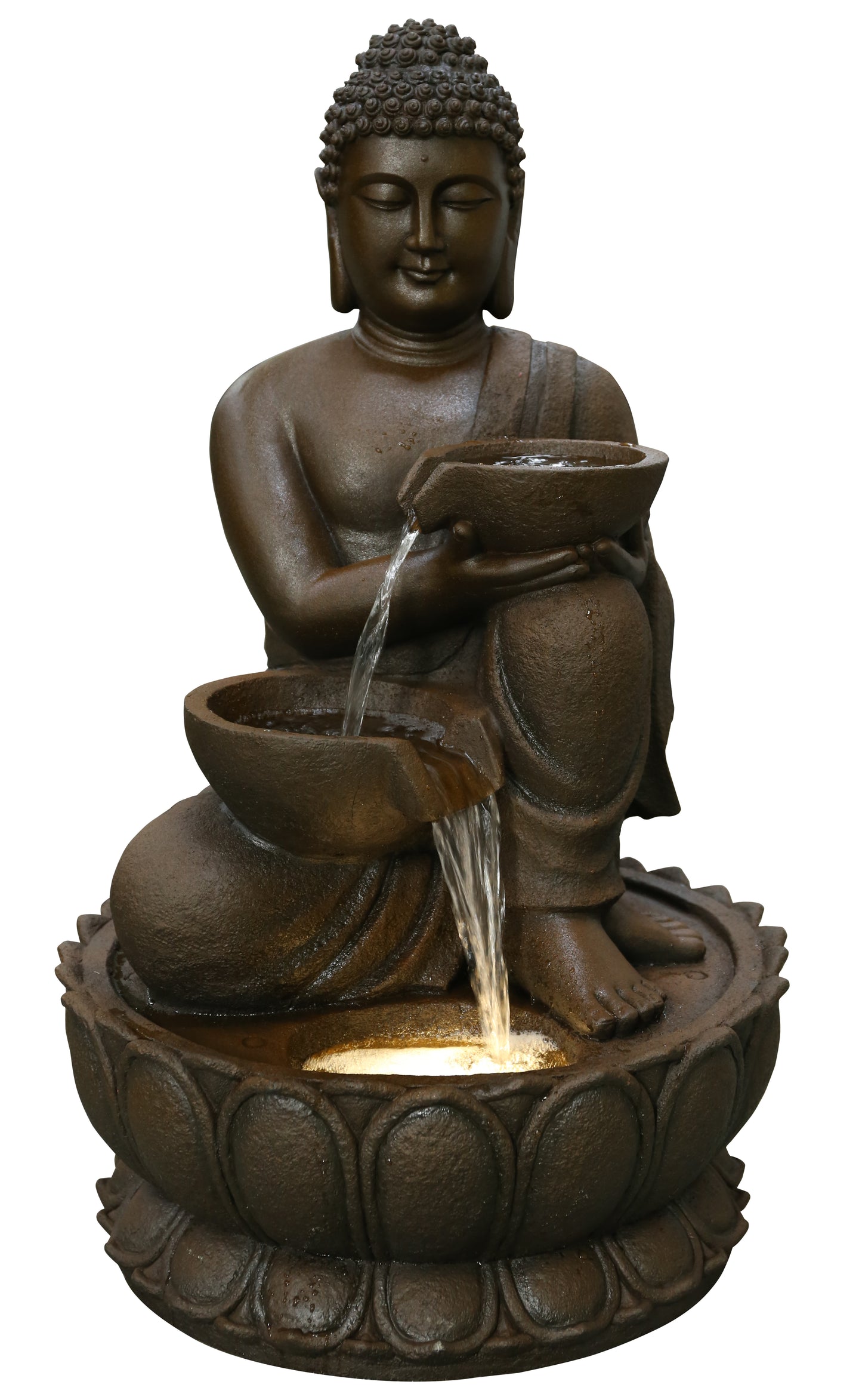 Large Buddha Fountain W/Ww LED
