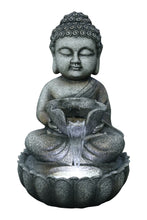 Load image into Gallery viewer, 21.5&quot; H Sitting Buddha Fountain W/White LED

