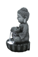 Load image into Gallery viewer, 21.5&quot; H Sitting Buddha Fountain W/White LED
