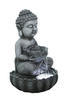 Load image into Gallery viewer, 21.5&quot; H Sitting Buddha Fountain W/White LED
