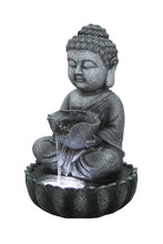 Load image into Gallery viewer, 21.5&quot; H Sitting Buddha Fountain W/White LED
