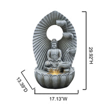 Load image into Gallery viewer, LED Buddha Cascade Water Fountain
