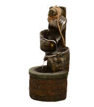 Load image into Gallery viewer, 3 Pouring Buckets Fountain with 2 Warm White LED Lights
