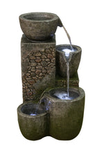 Load image into Gallery viewer, 22&quot; Rock Fountain with 3 Cool White LEDS
