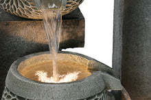 Load image into Gallery viewer, 4 Tiers Modern Cascading Water Fountain Outdoor with Warm White LEDS
