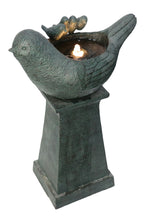 Load image into Gallery viewer, Lighted Bird Bath Fountain Outdoor with Warm White LEDS
