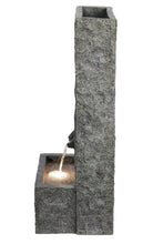Load image into Gallery viewer, 32&quot; H Rectangular Waterfall Fountain W/Ww LEDs
