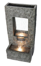 Load image into Gallery viewer, 32&quot; H Rectangular Waterfall Fountain W/Ww LEDs
