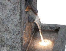 Load image into Gallery viewer, 32&quot; H Rectangular Waterfall Fountain W/Ww LEDs
