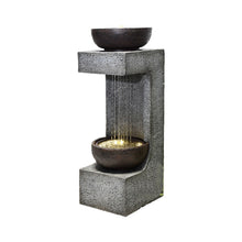 Load image into Gallery viewer, 34&quot; H Rainfall Fountain with Bowl On Top with LEDS
