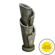Load image into Gallery viewer, 38&quot; H Multi-LeveLED Solar Powered Fountain W/Ww LEDs
