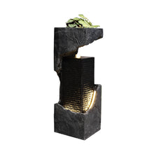 Load image into Gallery viewer, 35&quot; H Outdoor Waterfall Fountain with Warm White LEDS
