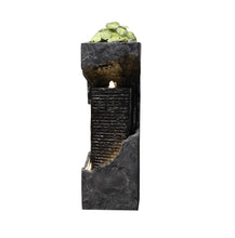 Load image into Gallery viewer, 35&quot; H Outdoor Waterfall Fountain with Warm White LEDS
