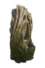 Load image into Gallery viewer, Tree Trunk Outdoor Fountain with Warm White LED Lights
